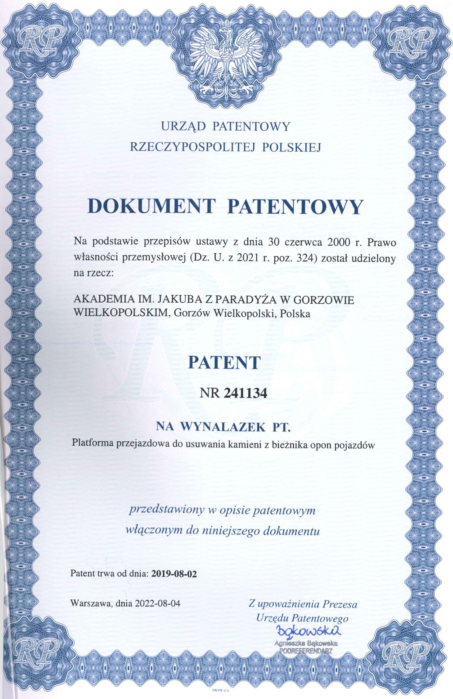 Patent 1 1