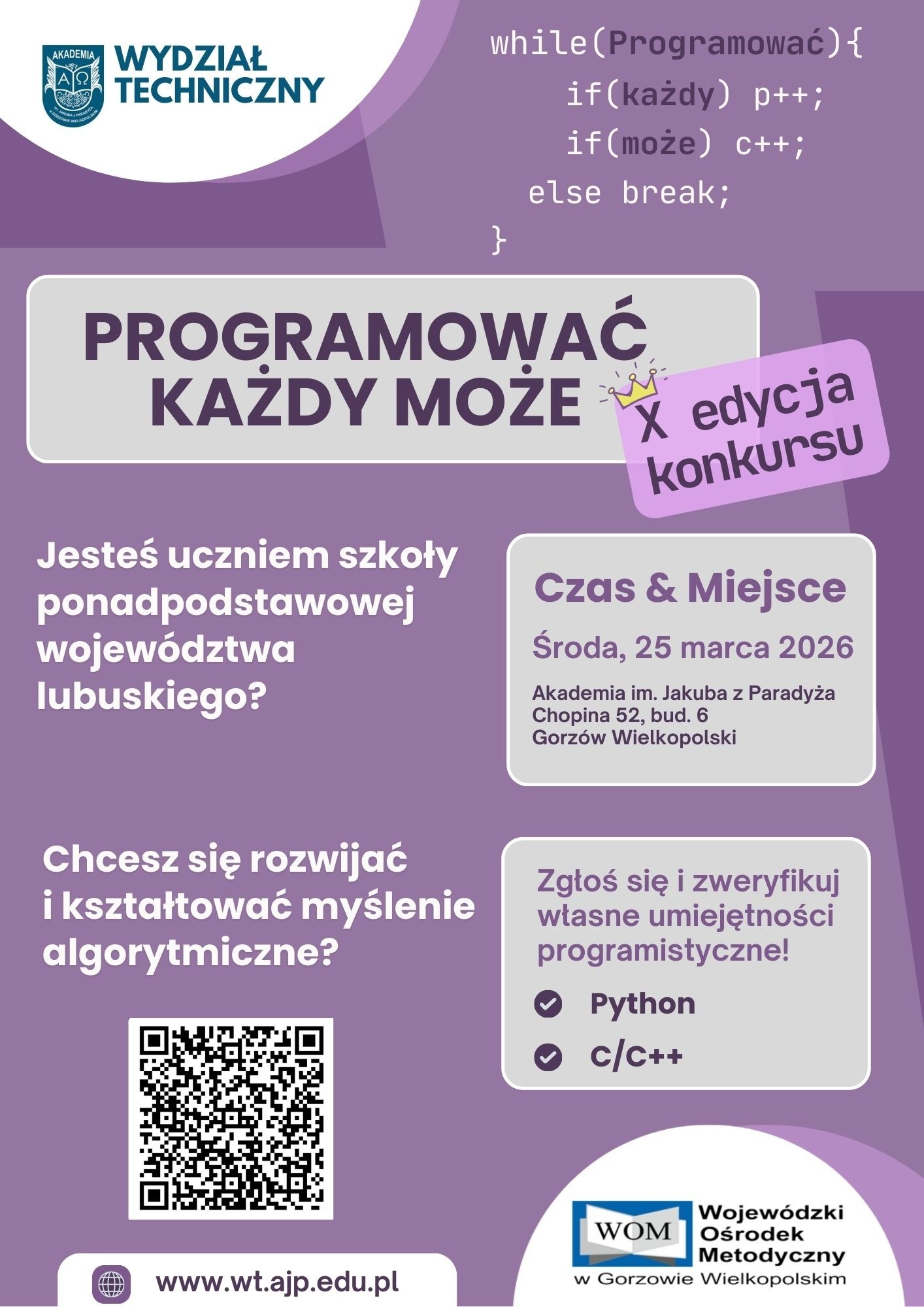 Konkurs „Programować każdy może” – przypomnienie